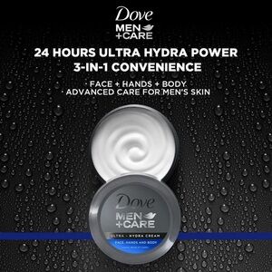 Dove Men+Care Ultra Hydra Cream - Gray and White